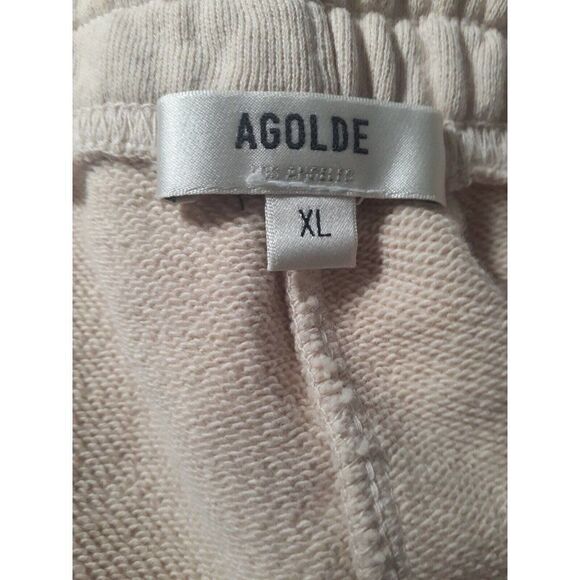 Agolde Jogging Pants Beige Comfy Cozy Joggers Sweatpants Style A179 X-Large - Picture 11 of 12
